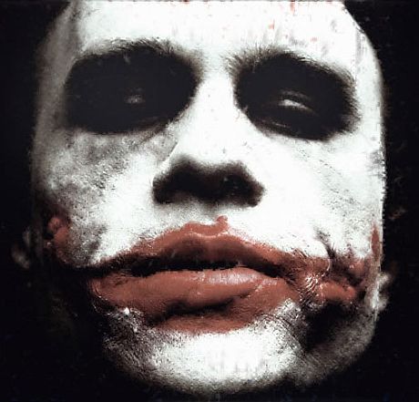 heath ledger joker without makeup. full Joker makeup,