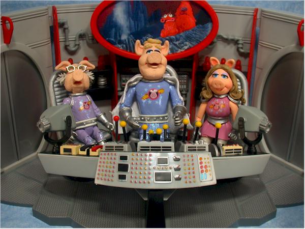 Pigs in Space with First Mate Piggy – Straight out of the “Swine Trek” bit 
